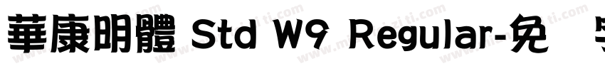 華康明體 Std W9 Regular字体转换